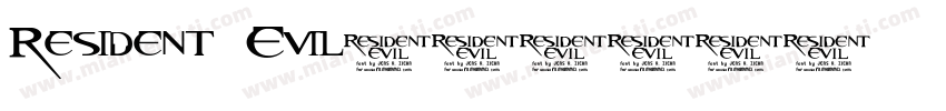 Resident Evil字体转换